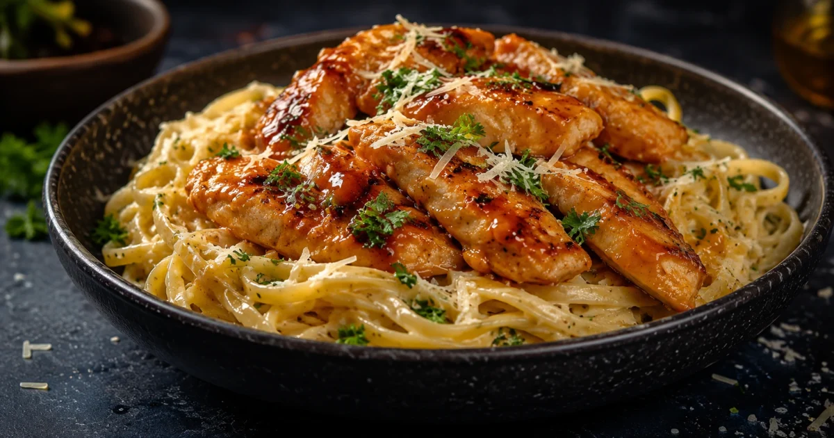 Honey Butter Chicken Alfredo Pasta — The High Protein Pasta That Fits Your Macros 1 Honey Butter Chicken Alfredo Pasta — The High Protein Pasta That Fits Your Macros