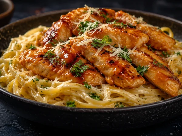 Honey Butter Chicken Alfredo Pasta — The High Protein Pasta That Fits Your Macros