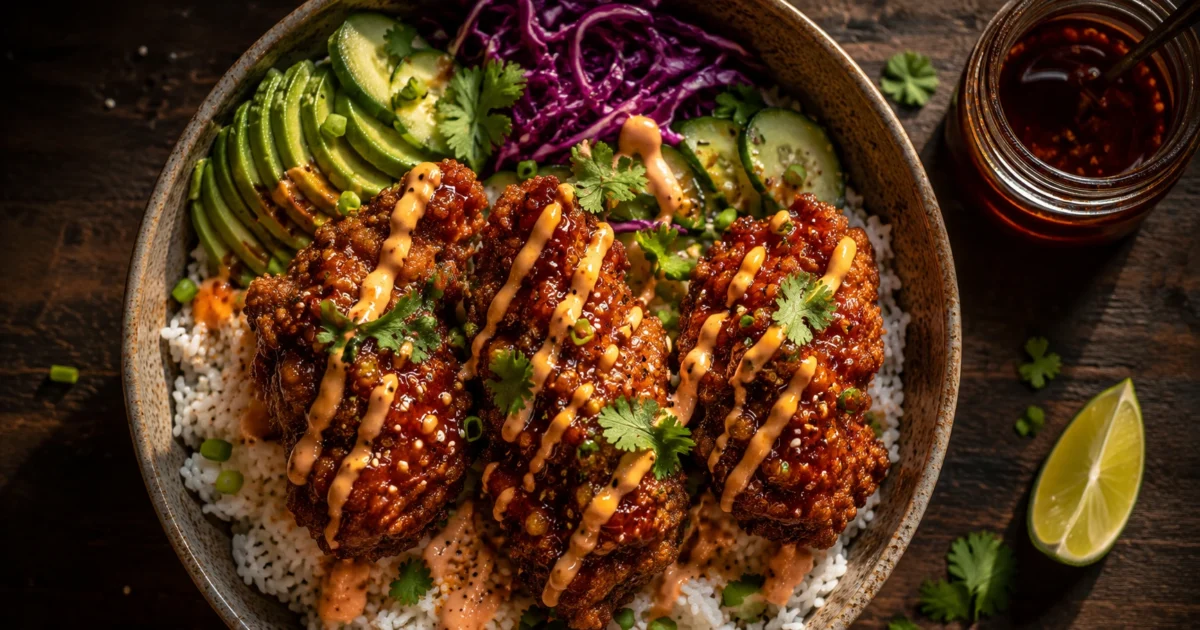 Hot Honey Crispy Chicken Bowl 1 Hot Honey Crispy Chicken Bowl